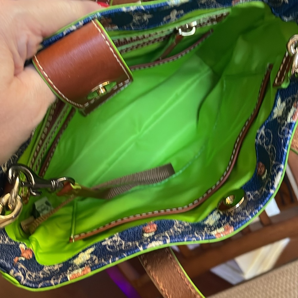 Dooney & Bourke Blue and Brown Crossbody Bag - Picture 6 of 6